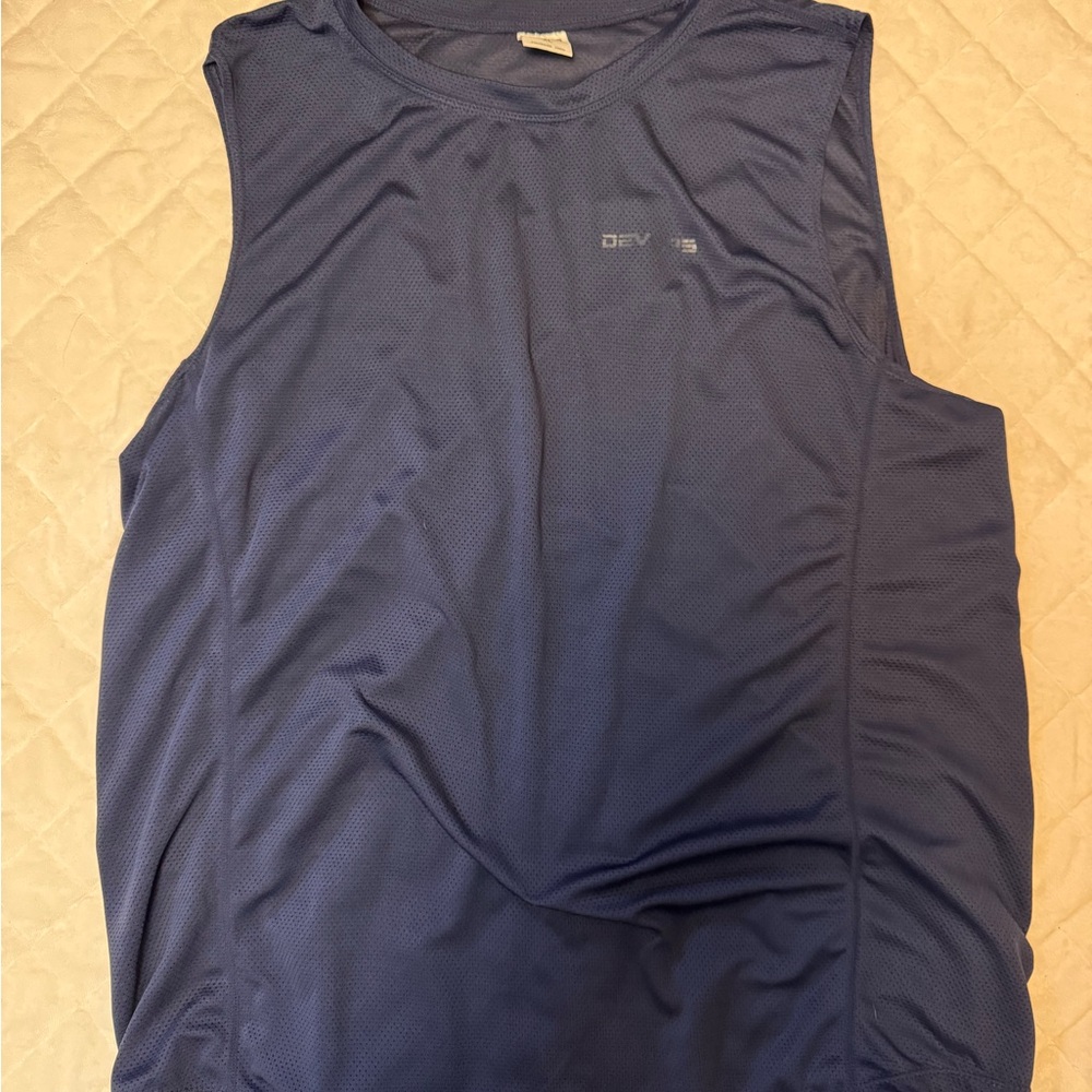 Men's Blue Sleeveless Shirt